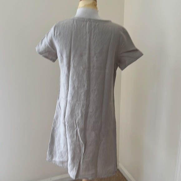 L.L.Bean tan SZ 4, short sleeve linen dress with hem detail. - Picture 4 of 7